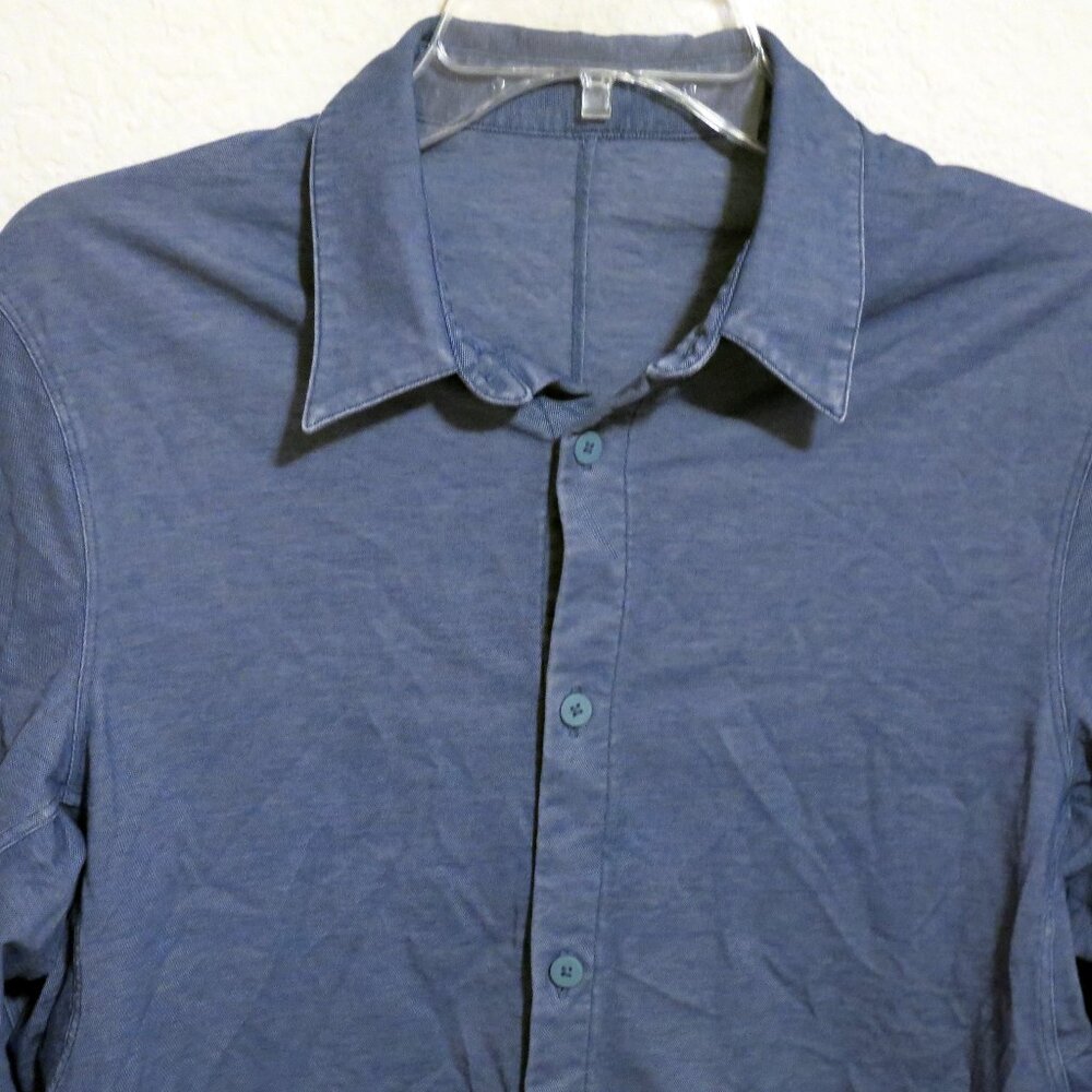 Lululemon Shirt Mens Small Long Sleeve Button Blue